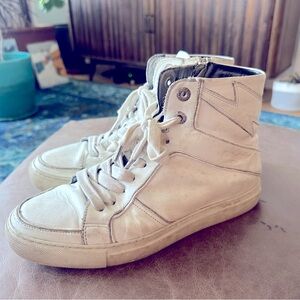 Zadig & Voltaire White Hightop Flash Sneakers